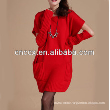 13STC5662 latest design ladies' crewneck women sweater dresses